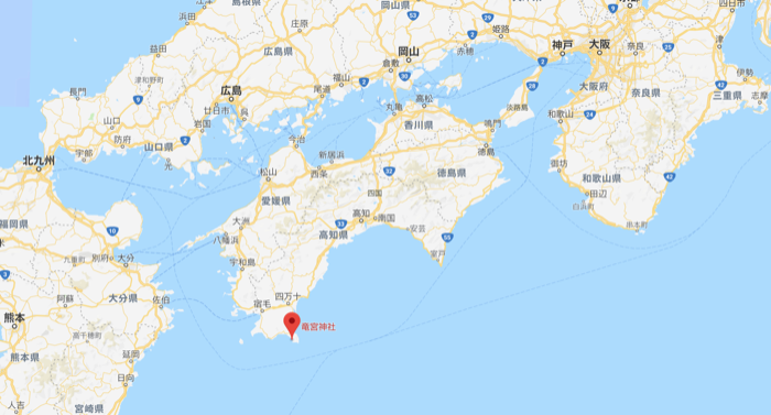 Googleマップ：足摺岬　竜宮神社