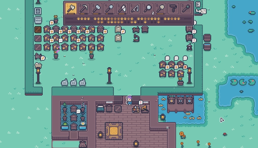 『APICO』のゲーム画面（養蜂場）